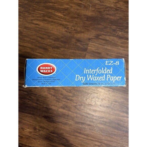 Handy Whacks Interfolded Deli Wax Paper 500 Sheets 8”x10” EZ-8 Food Wrap USA - Picture 4 of 5